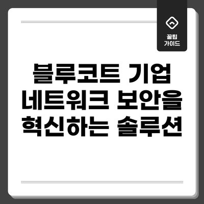 블루코트: 기업 네트워크 보안을 혁신하는 솔루션