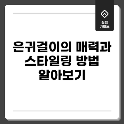 은귀걸이의 매력과 스타일링 방법 알아보기