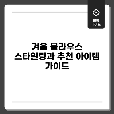 겨울 블라우스 스타일링과 추천 아이템 가이드