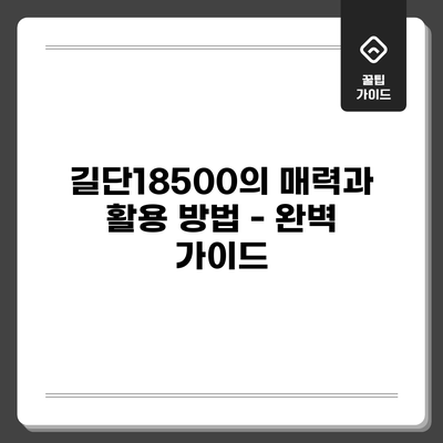 길단18500의 매력과 활용 방법 - 완벽 가이드