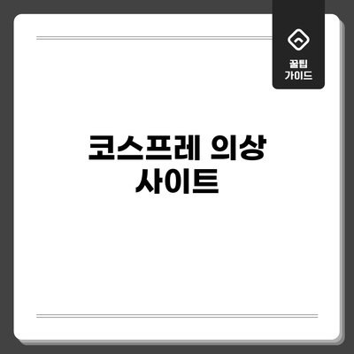 코스프레 의상 사이트